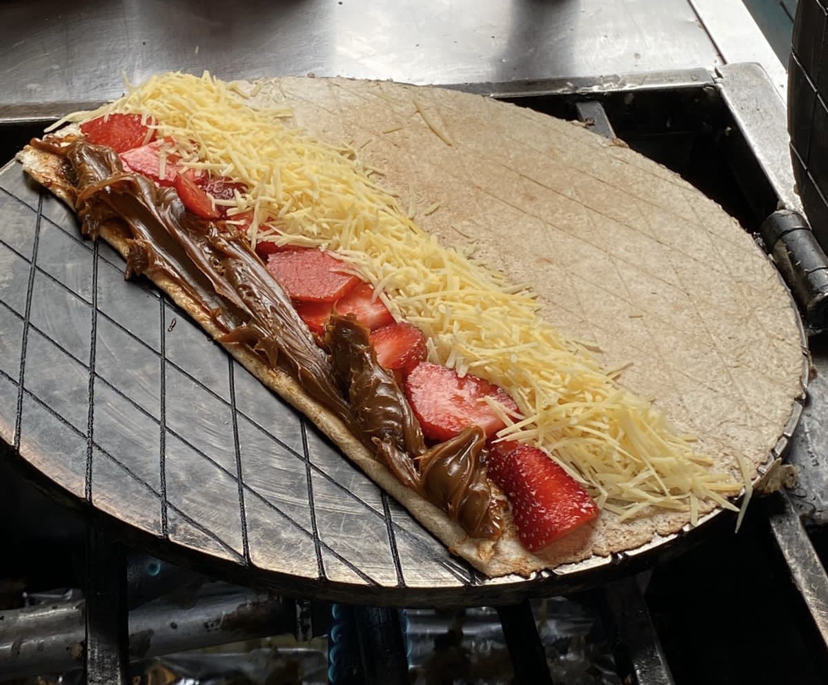 Marquesita de fresa y queso